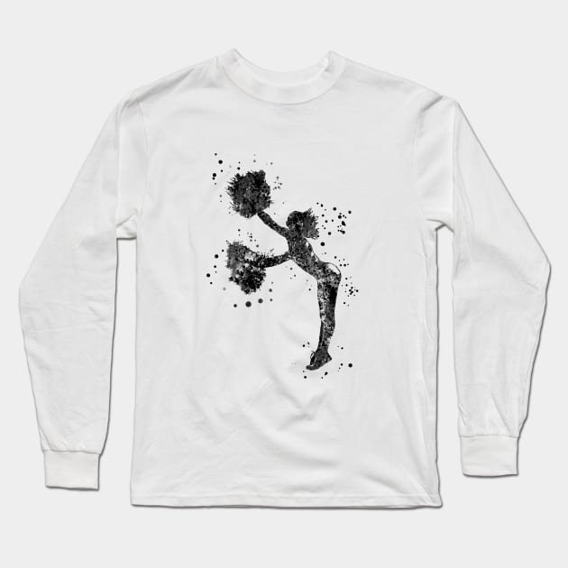 Cheerleader Long Sleeve T-Shirt by RosaliArt